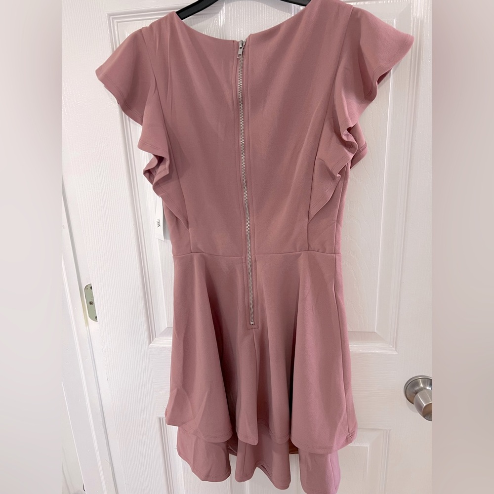 NWT Boat Neck Flutter-Sleeve Dress - Picture 2 of 4
